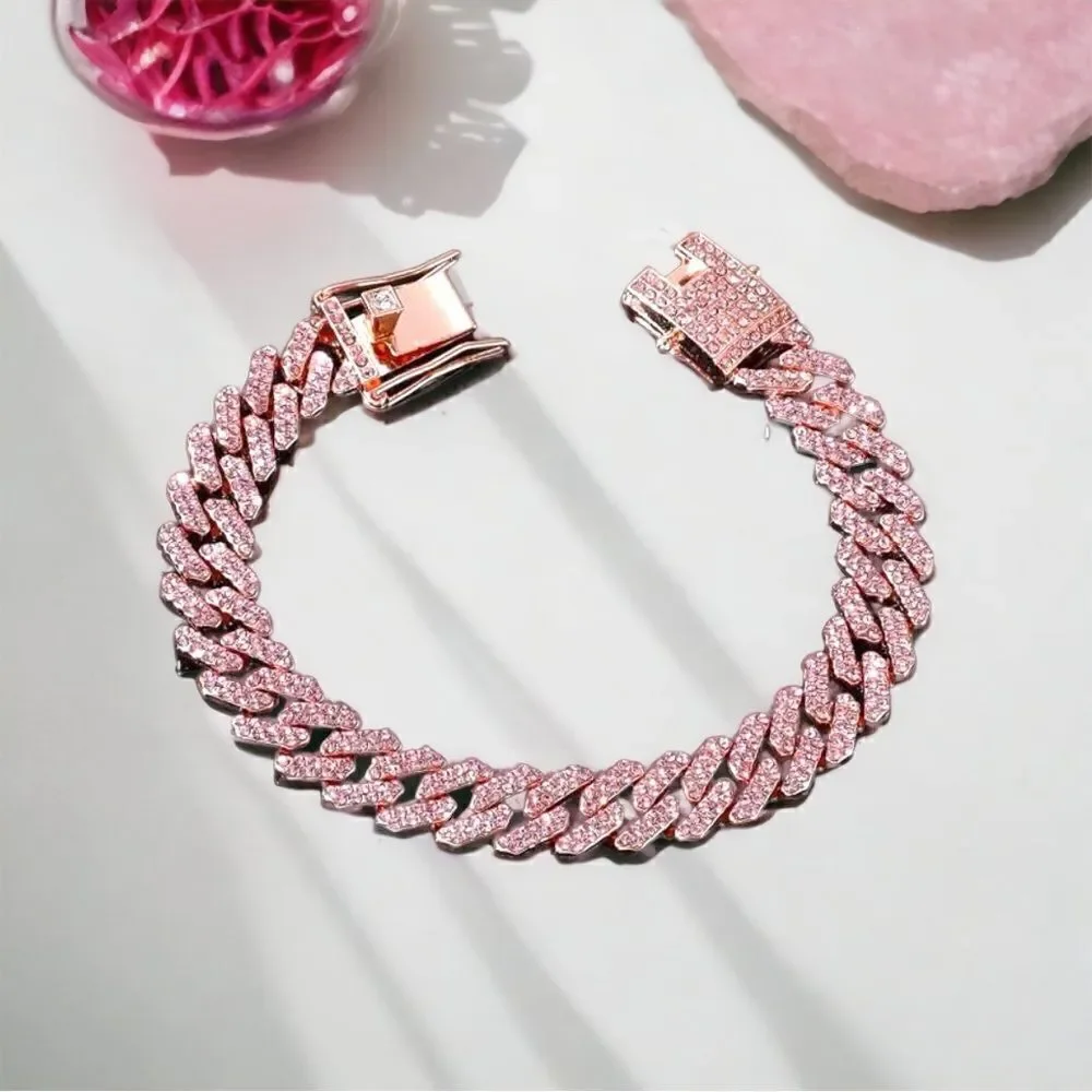 15% off 3+ Bundles 8” Pink Rhinestone l Bracelet l Unisex l New
